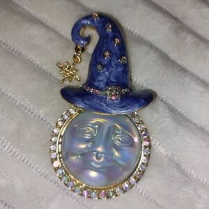 Betsey Johnson Blue Moon Wizard Brooch